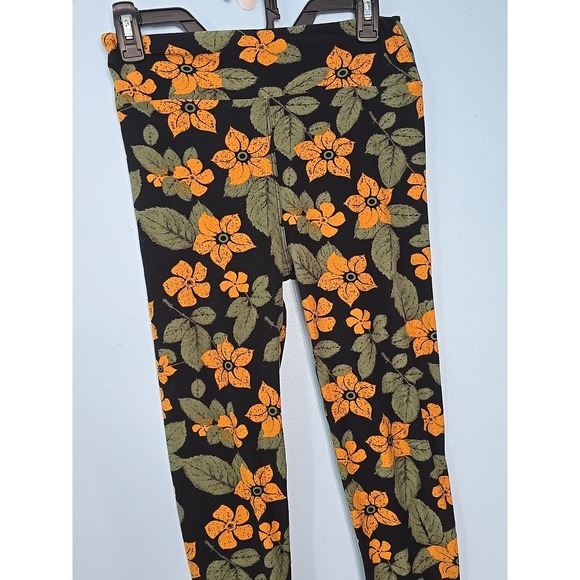 Women's One Size Leggings Lot of 3 Floral Print Stretch OS Buttery Soft Lularoe - Picture 3 of 16